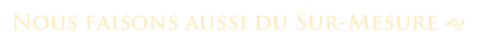 Nous faisons aussi du Sur-Mesure g 
